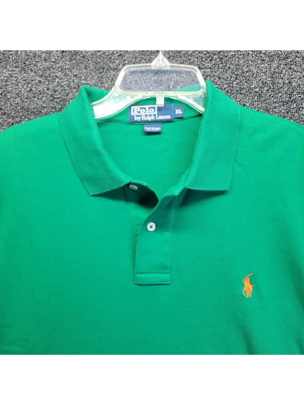 Vintage Polo Ralph Lauren Men's Pima Polo Shirt Green Sz XL